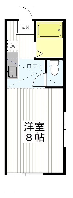 仙台市太白区越路のアパートの間取り