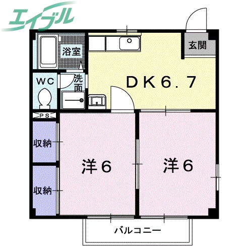 メゾンベルセラン　Ａ棟の間取り