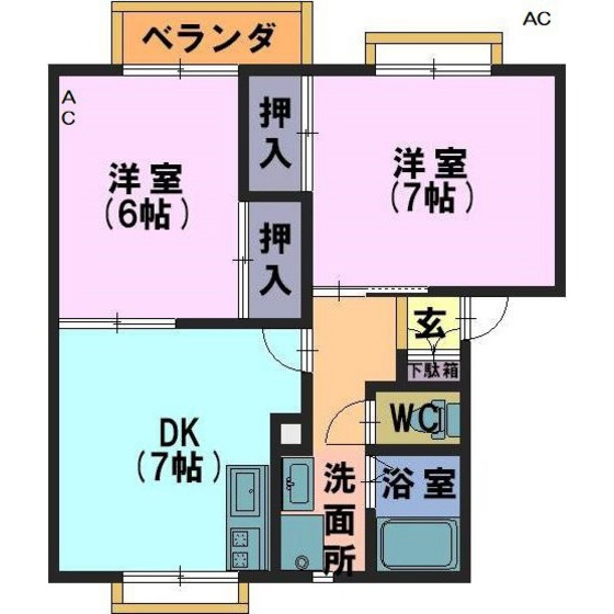 シェモアＡ．Ｎの間取り