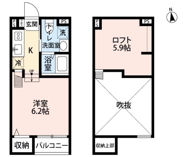 東大阪市寿町のアパートの間取り