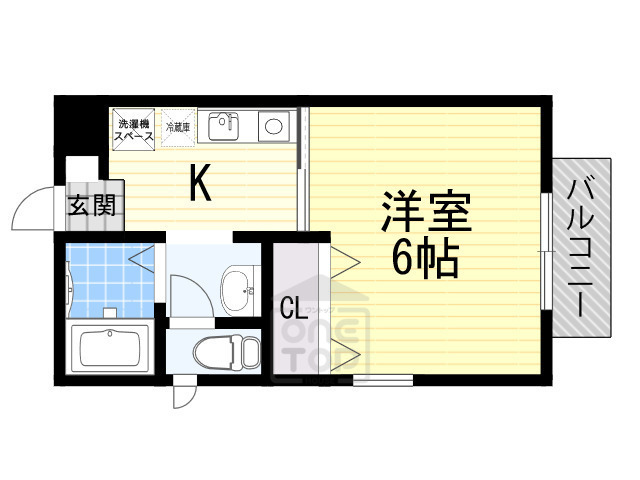 メゾンソレイユ岡町の間取り