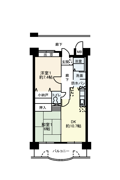 公社賃貸SMALIO 羽衣の間取り