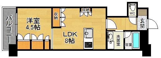 サンロージュ薬院駅前の間取り