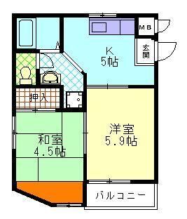 名古屋市緑区鳴海町のマンションの間取り