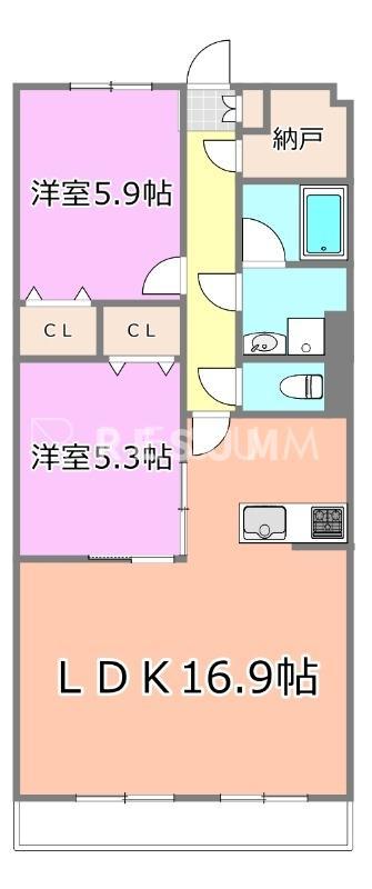 千葉市若葉区殿台町のマンションの間取り