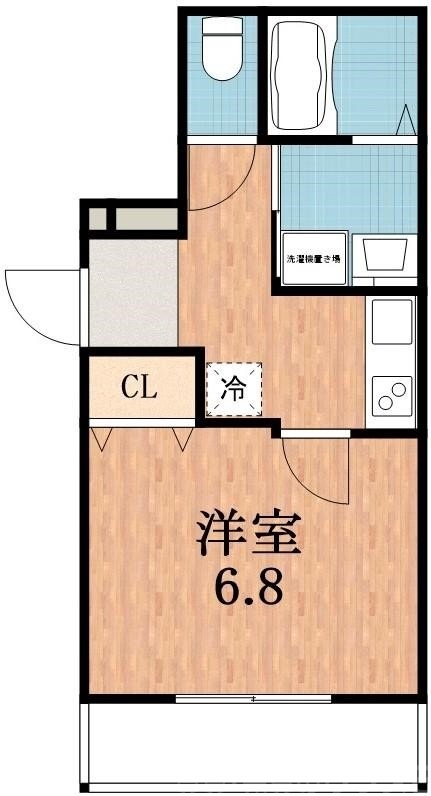 大阪市東住吉区鷹合のアパートの間取り