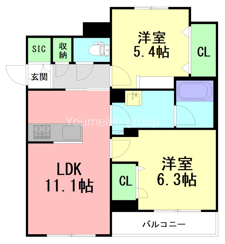 藤沢市辻堂神台のマンションの間取り