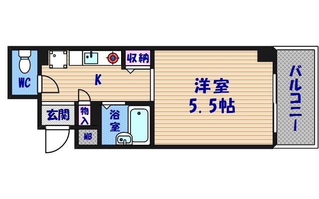 大阪市天王寺区玉造本町のマンションの間取り