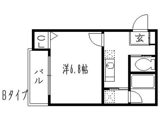 福岡市博多区春町のアパートの間取り