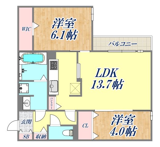 La maison青木町1の間取り