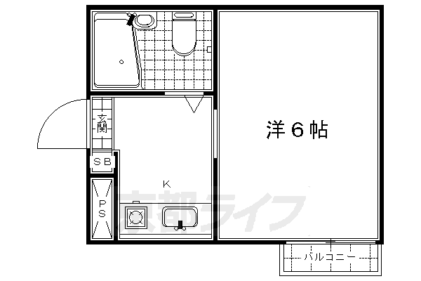 京都市東山区塗師屋町のマンションの間取り