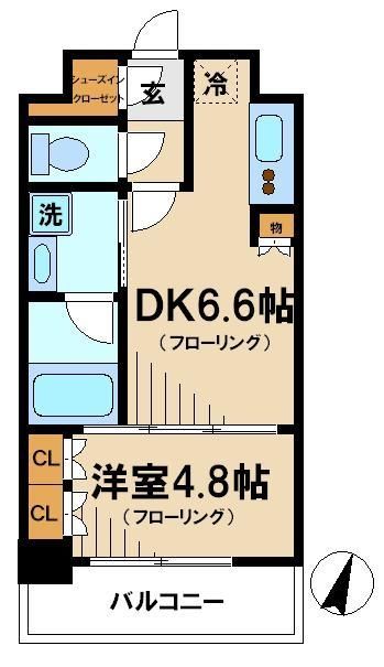 新宿区下落合のマンションの間取り