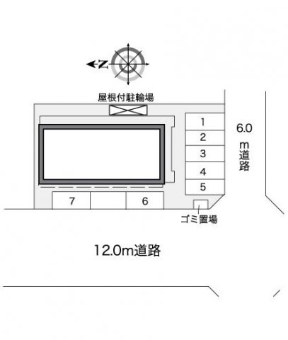 【レオパレスエクレール　石浜の駐車場】