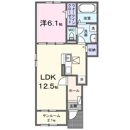 高島市安曇川町西万木のアパートの間取り