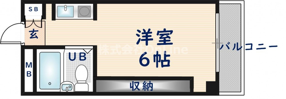 東大阪市若江本町のマンションの間取り