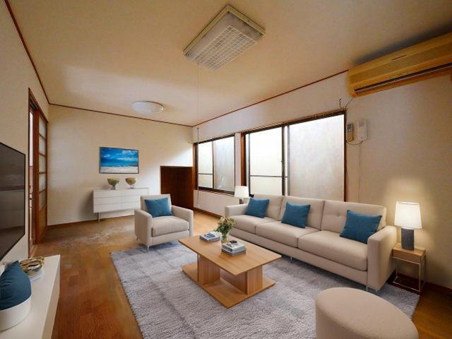 居室・リビング　CGで家具等を配置したもので家具等は含まれません