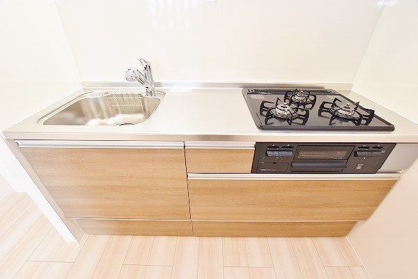 キッチン　★グリル付き3口システムキッチン★