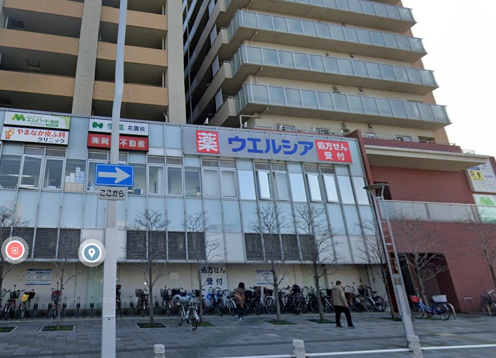 ドラックストア　ウエルシア河内花園駅前店（ドラッグストア）まで602m