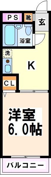 京王線 八幡山駅 徒歩17分 5階建 築35年の間取り写真