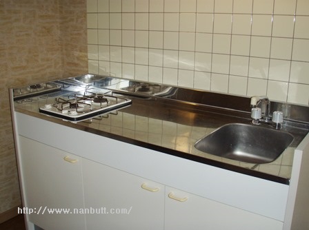 キッチン　2口コンロ付きキッチン