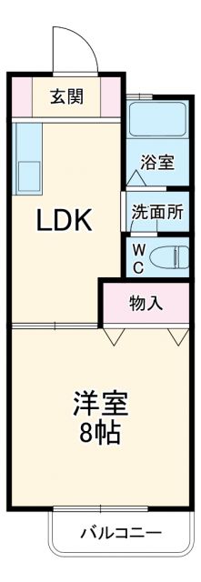 名古屋市名東区高針原のアパートの間取り