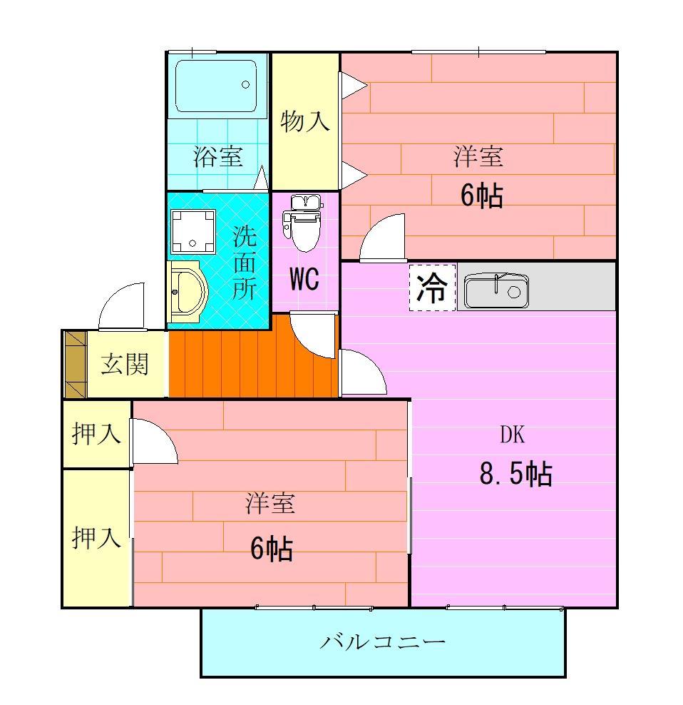 ウィステリア中吉田　II　Ｂ棟の間取り