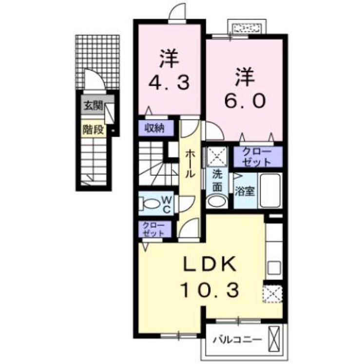 アバンツァート参番館の間取り