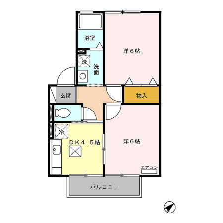 ウィングス三郷　A/B Aの間取り