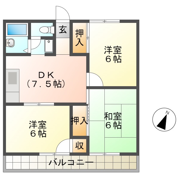 コーポおおまちの間取り