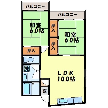 【コスモ片淵IIの間取り】