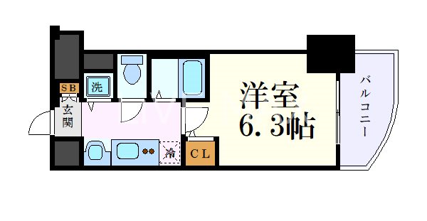 愛知県名古屋市中区平和１（マンション）の賃貸物件の間取り