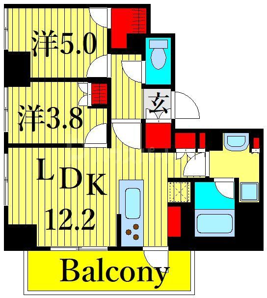 クレストコート町屋の間取り