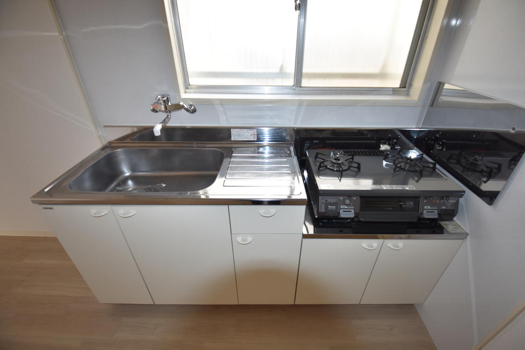 キッチン　２口コンロ対応！