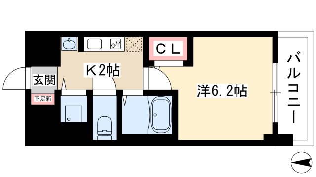 プレサンス名古屋STATIONビジュの間取り