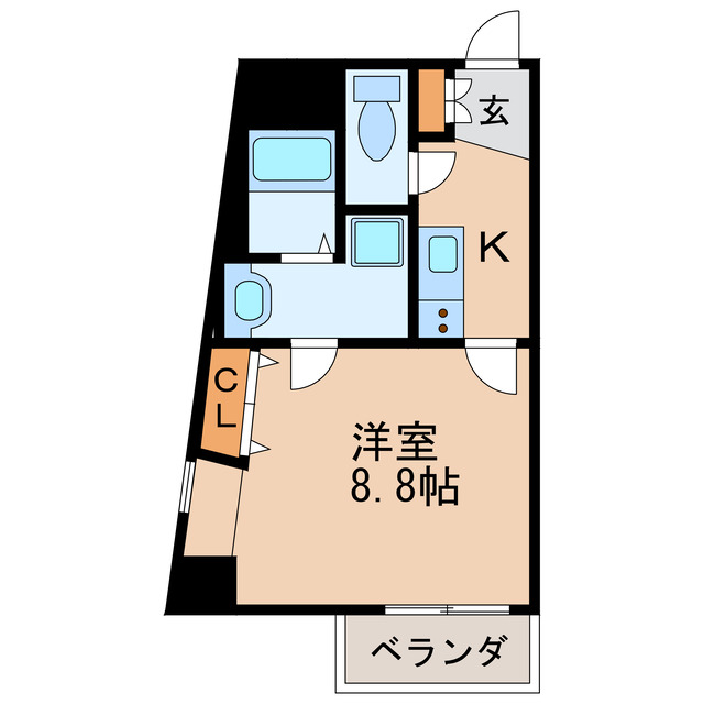 愛知県名古屋市中区新栄２（マンション）の賃貸物件の間取り