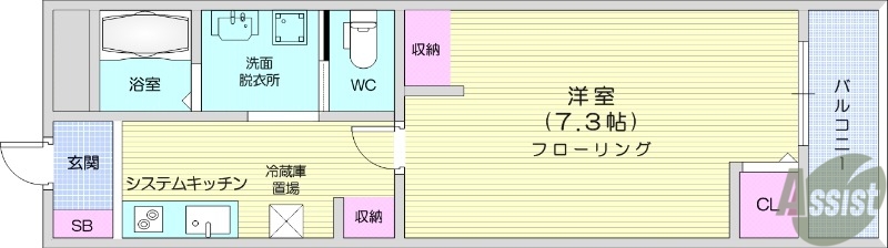 アリュール霊屋下の間取り