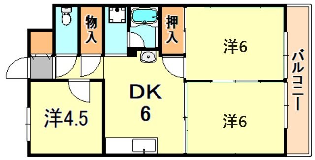 神戸市垂水区西脇のマンションの間取り