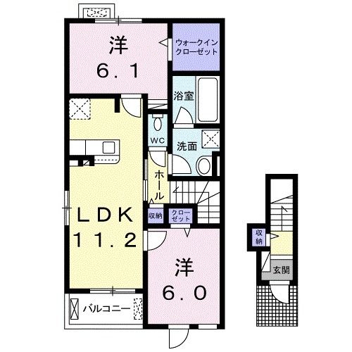 藤沢市打戻のアパートの間取り