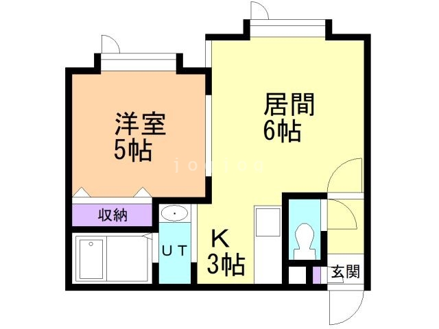 札幌市東区北四十二条東のアパートの間取り