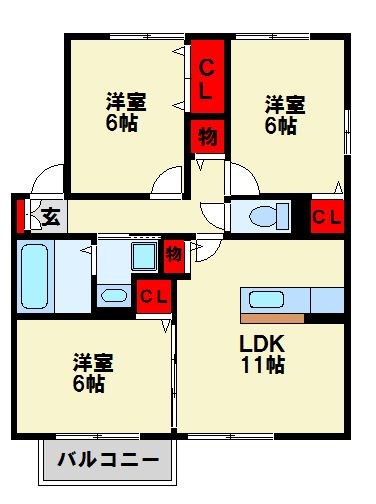 ボヌール樹の間取り