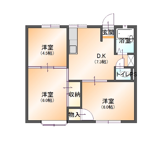 秋山コーポの間取り