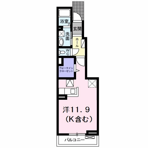 阿南市学原町のアパートの間取り