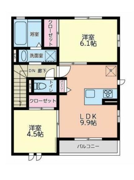 【川崎市幸区南加瀬のアパートの間取り】