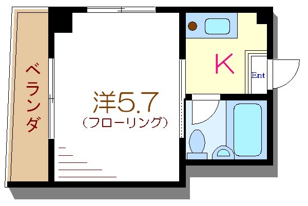 江戸川区新堀のマンションの間取り