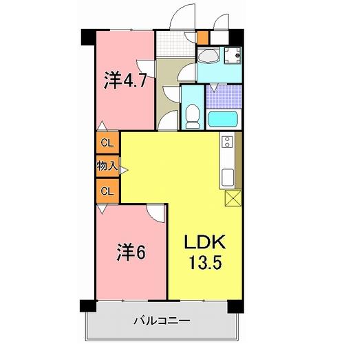 明石市宮の上のマンションの間取り