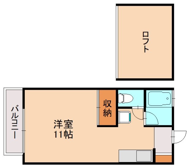 糟屋郡粕屋町大字大隈のアパートの間取り