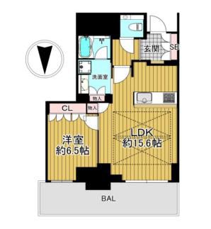 大阪市北区大淀南のマンションの間取り