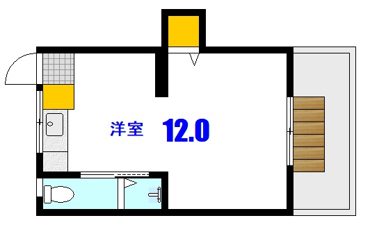 広島市中区十日市町のアパートの間取り