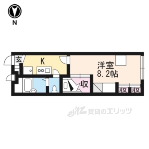 橿原市醍醐町のアパートの間取り