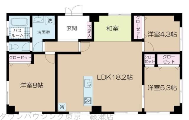 【葛飾区柴又のマンションの間取り】